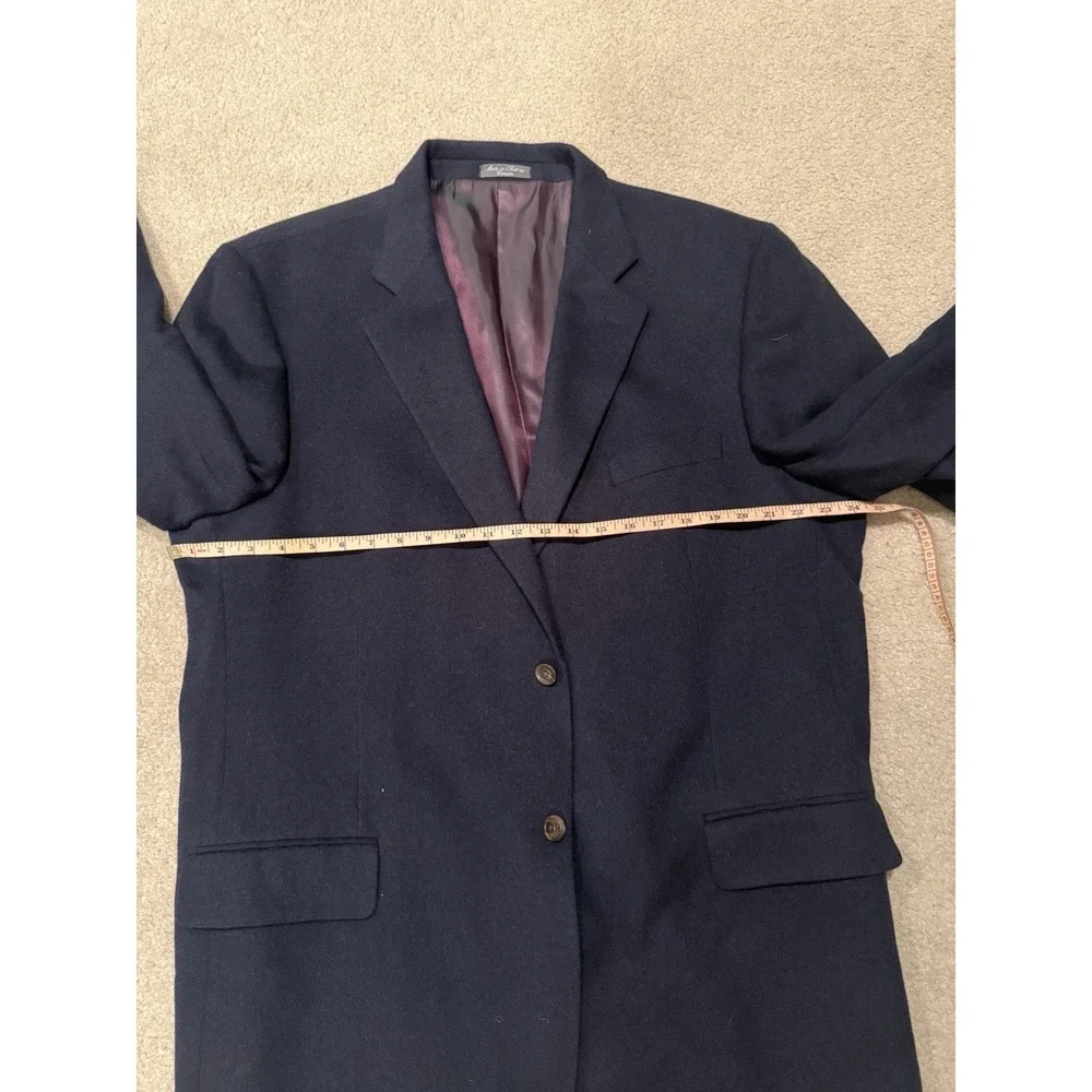 Silverstone Perlis Blazer 48L Loro Piana 100% Camel Hair‎ Navy Sport Coat Jacket
